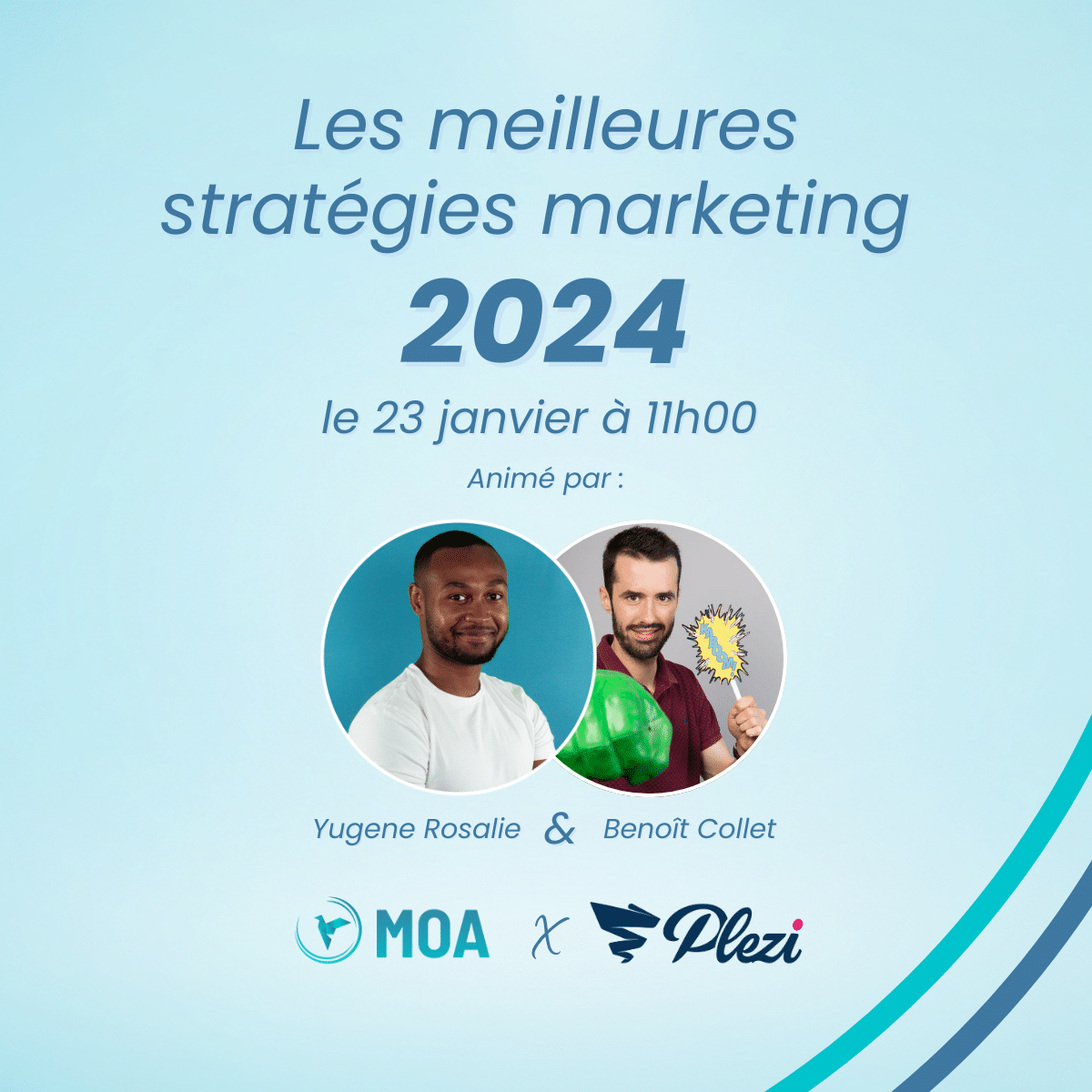 Read more about the article Les meilleures stratégies marketing 2024 : le Webinar MOA x Plezi